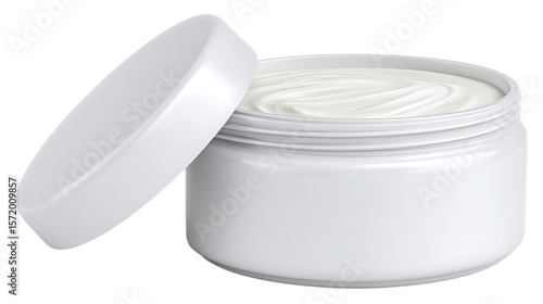 Wallpaper Mural White Jar With Lid Open On Transparent Background Torontodigital.ca