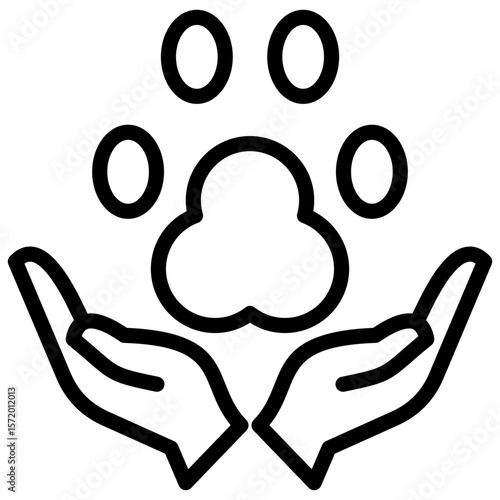 animal welfare line icon