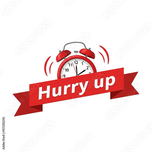 Hurry Up Alarm Clock with Ribbon
