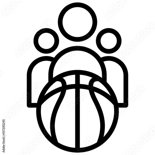 community sports line icon