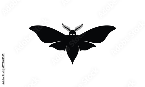 Mysterious mothman creature silhouette