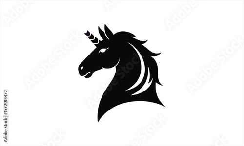 Magical unicorn silhouette design