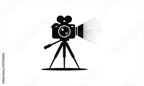 Creative videography concept art silhouette