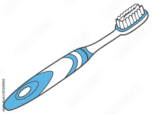 Toothbrush with Blue Accents for Oral Hygiene Articles, Dental Tips, Healthcare Blogs, and Personal Care Content  