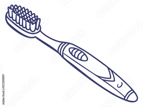 Illustrated Toothbrush for Dental Care Awareness, Health Blogs, Hygiene Education, Website Content, and Personal Care Products  