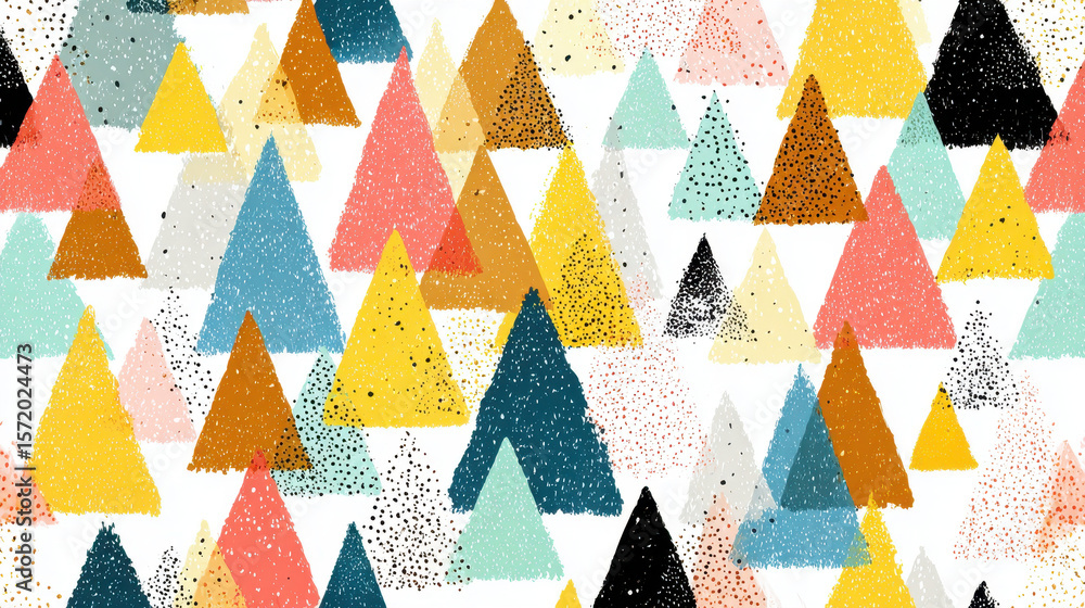 Fototapeta premium Abstract Triangle Pattern: Colorful Geometric Background Illustration
