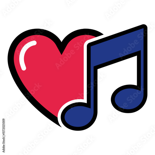 Heart and Music Note, Music love