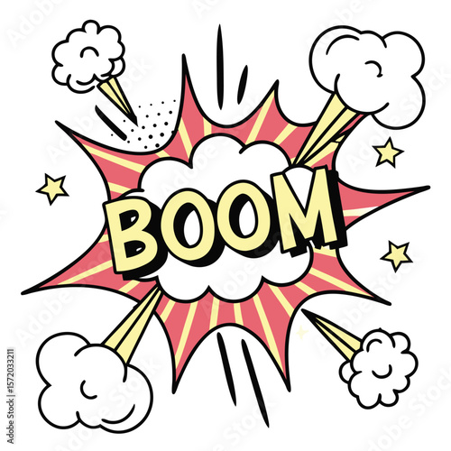 Comic boom graphic design