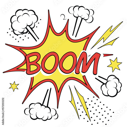 Comic boom graphic illustration