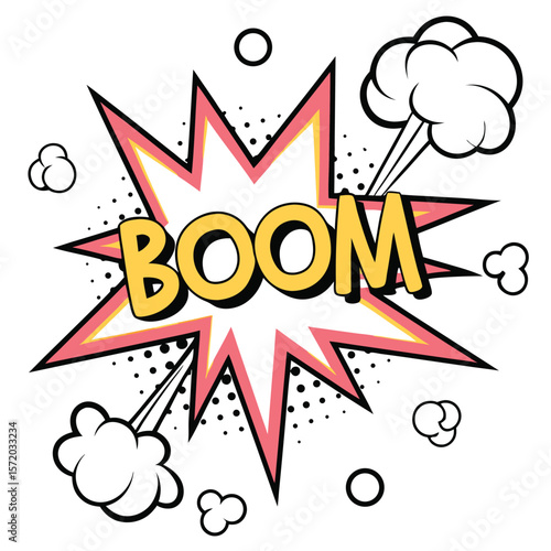 Comic boom speech bubble design