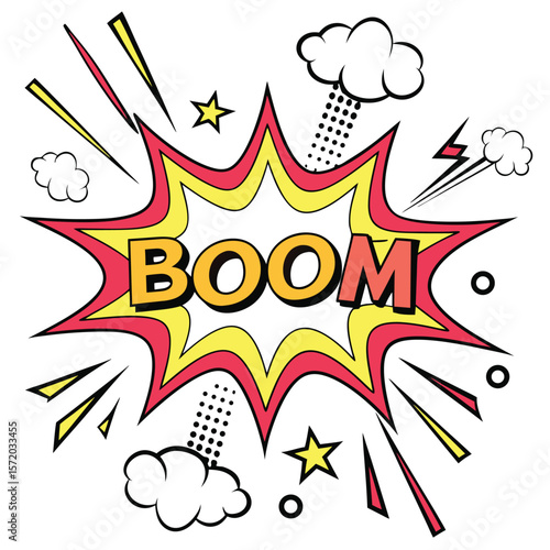 Comic explosion graphic design