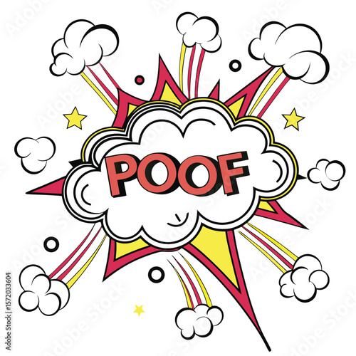 Comic explosion speech bubble graphic