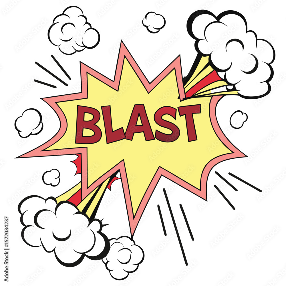 Comic style explosion speech bubble graphic Comic style explosion speech bubble graphic
