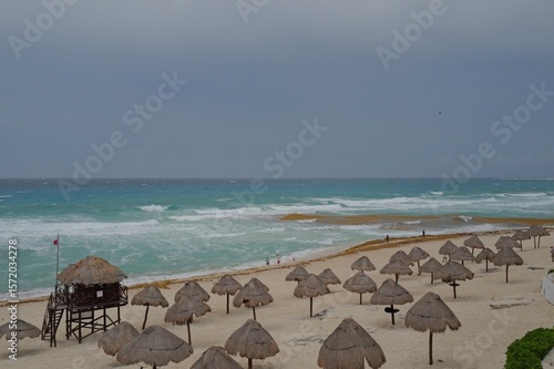Caribbean Seascape with Turquoise Waters and Gentle Surf
