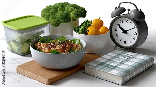 Healthy Meal Prep with Teriyaki Chicken and Vegetables