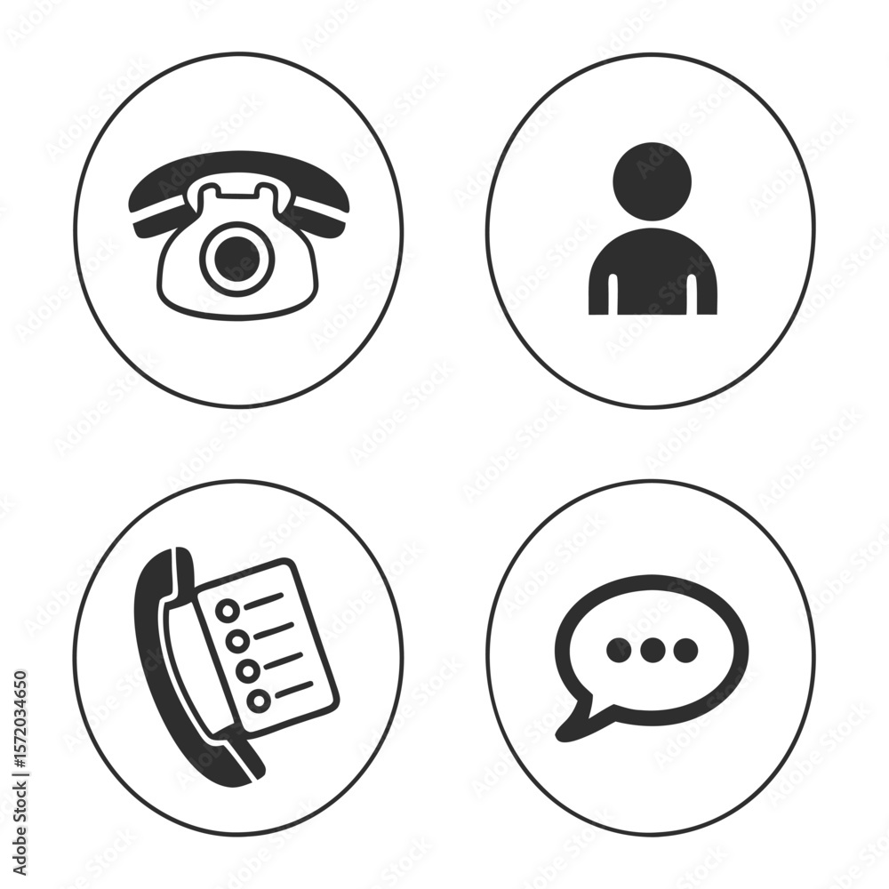 Naklejka premium Communication icons business icons