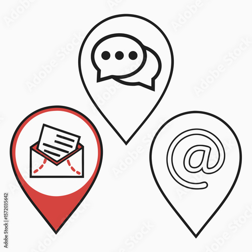 Free Download Communication icons on map markers - GFXLoad