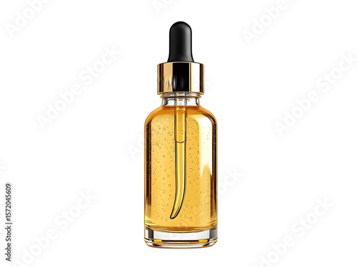 Glass Dropper Serum Bottle Isolated