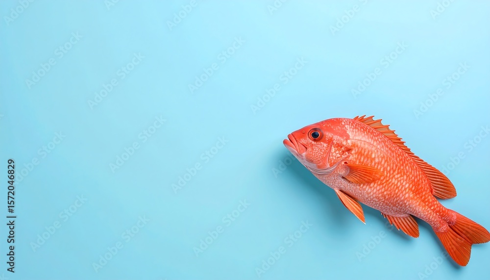 Obraz premium Coral Grouper Minimalist Scene