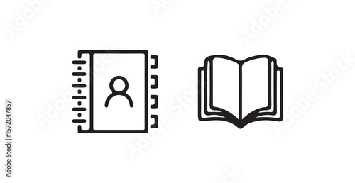 Simple black book  icon, book symbol, Library symbol  Education sign, vector illustration eps 10.