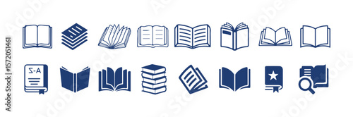 Simple black book  icon, book symbol, Library symbol  Education sign, vector illustration eps 10.