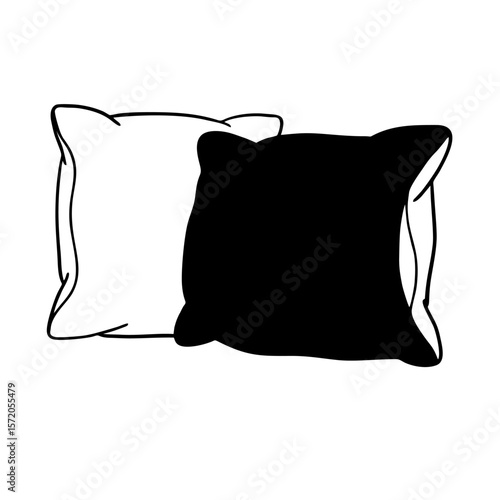 pillow isolated on white background