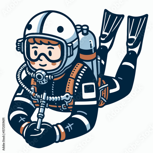 sky diver vector illustration