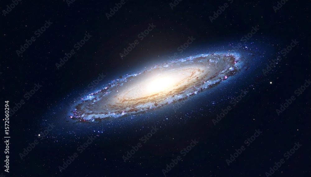 Fototapeta premium Majestic Spiral Galaxy in Deep Space