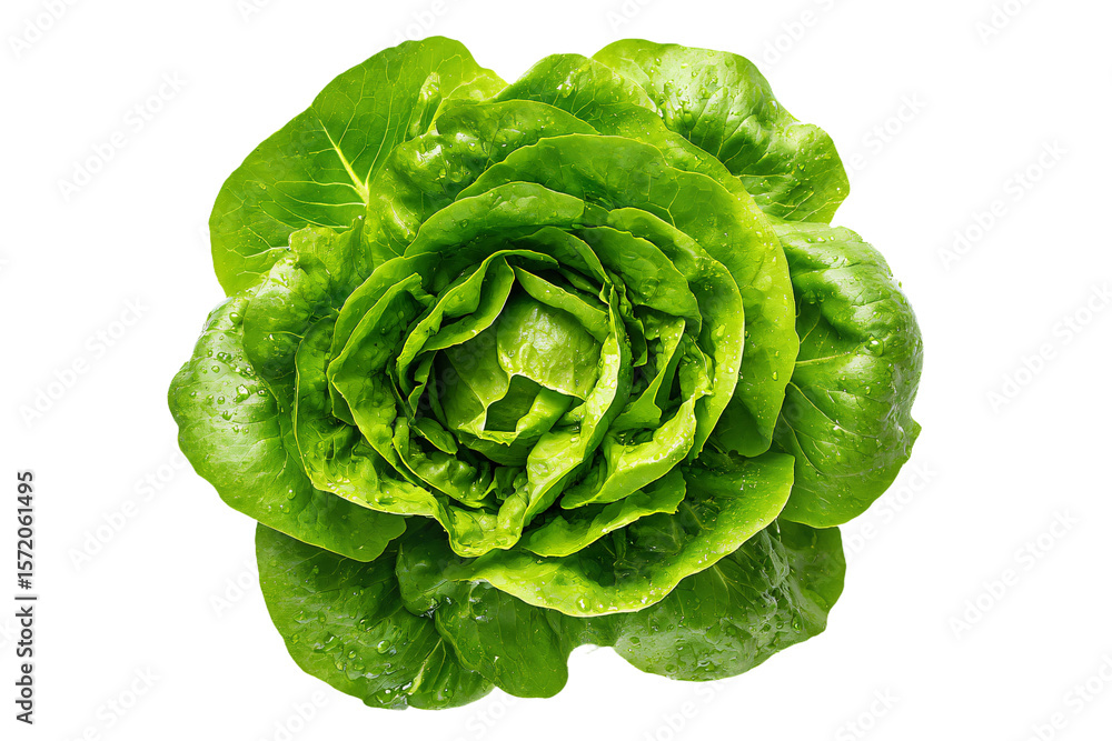 Fototapeta premium 3D Render a green leafy vegetable on a white background