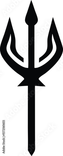 trident vector icon. Halloween Related Vector Icon.