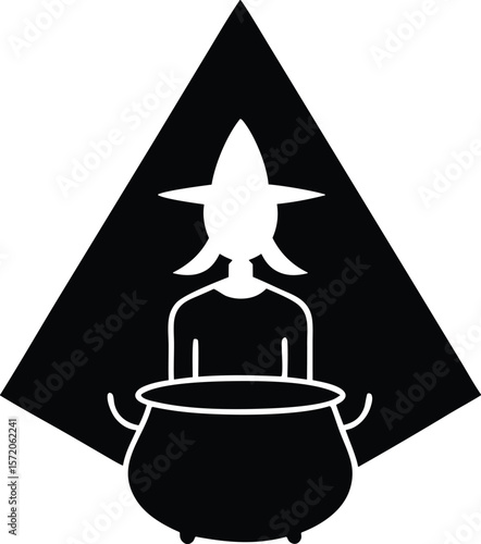 witch cauldron vector icon. Halloween Related Vector Icon.
