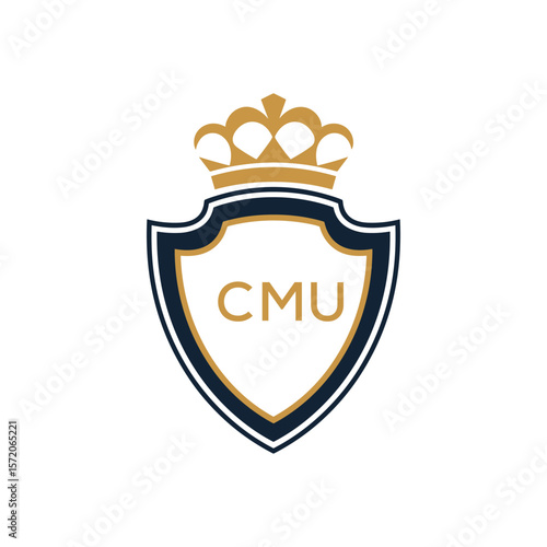 Dynamic Tech Logo Design with CMU Letters and Abstract Motion Elements – Modern Business Identity.CMU Letter Logo.
