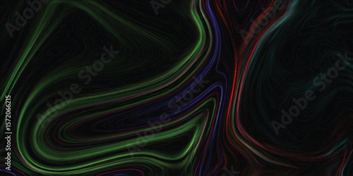 Abstract swirling lines background with textured artistic effect featuring vibrant colors of green blue and red ideal for creative designs