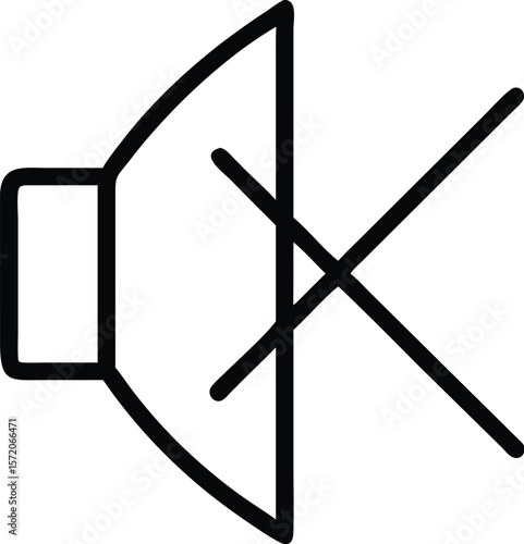 A speaker icon with a cross indicates the sound is muted or turned off