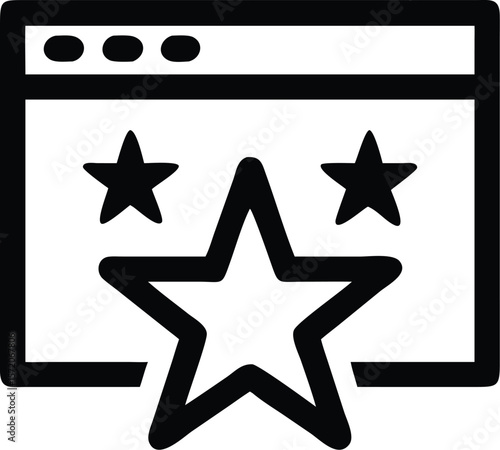 A web browser window with star icons indicating favorites