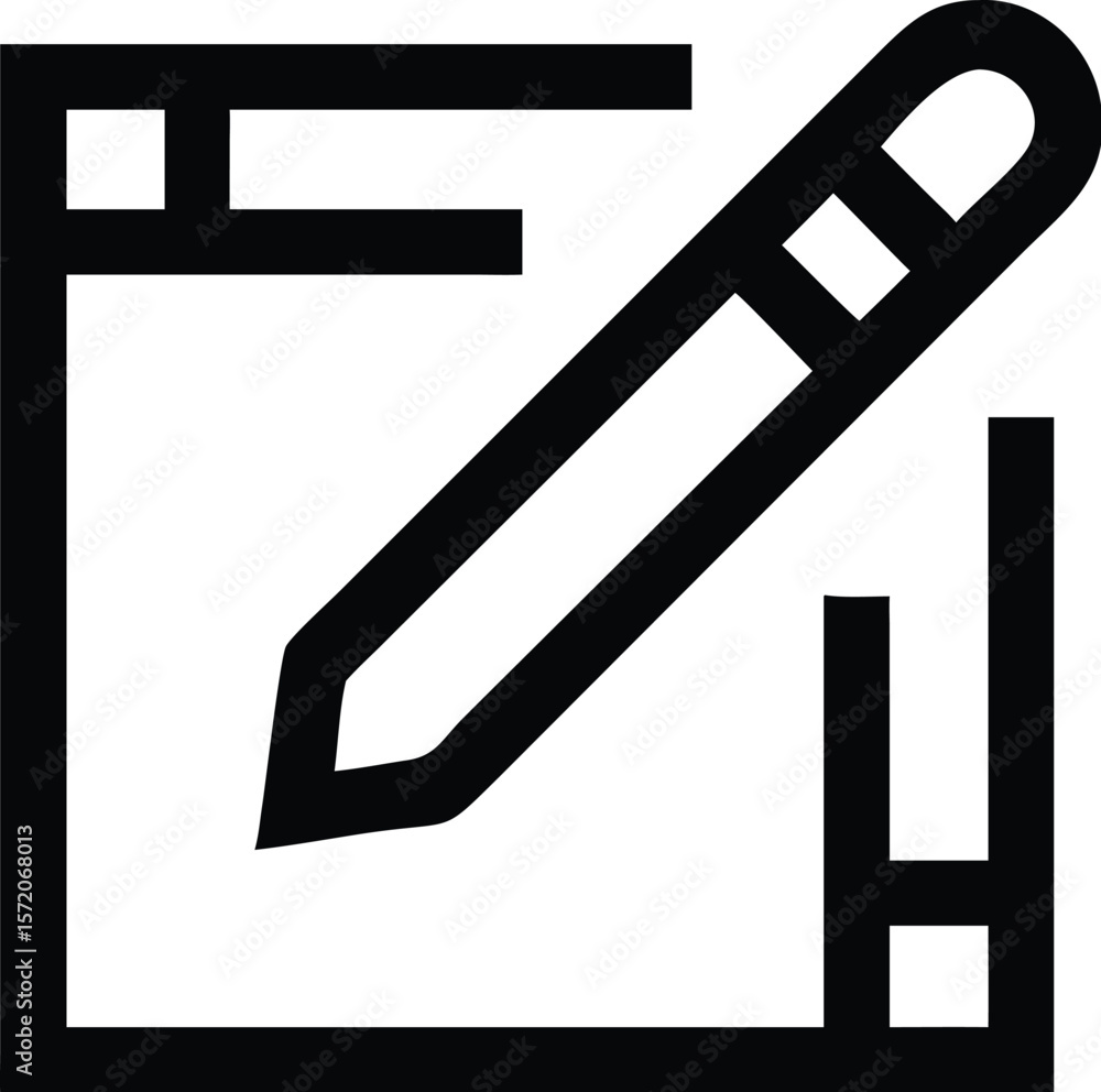 A pencil icon on a document suggests editing or creating content A pencil icon on a document suggests editing or creating content