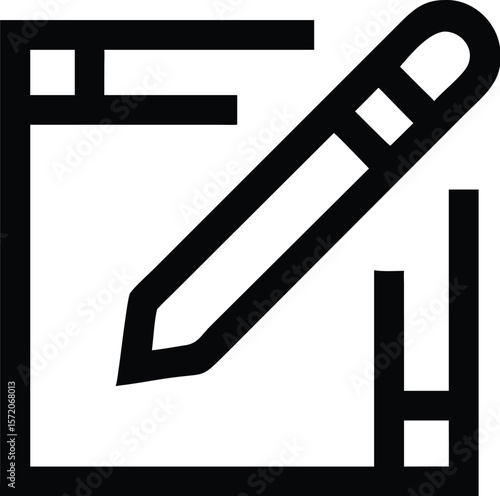 A pencil icon on a document suggests editing or creating content