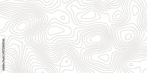 Topographic map background geographic line map with elevation assignments. Modern design with White background with topographic wavy pattern design.paper texture Imitation of a geographical map shades