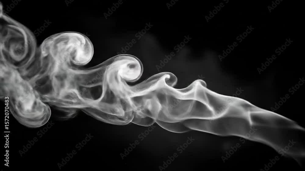White Smoke Swirls with Dark Background. White Smoke Swirls with Dark Background.