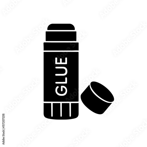 Glue stick with removed cap – filled