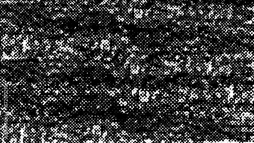 Halftone Grunge Texture – Black and White Abstract Distressed Pattern