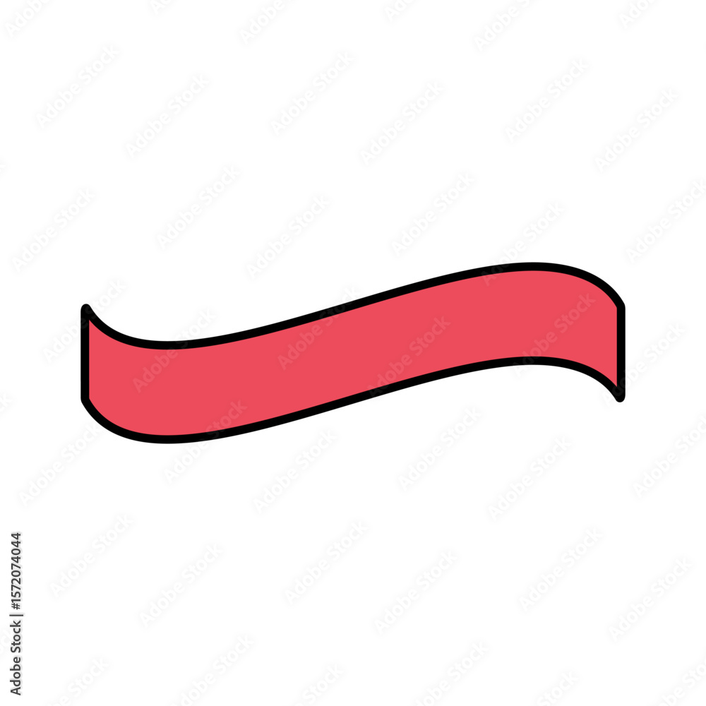 Fototapeta premium red ribbon banner design vector illustration