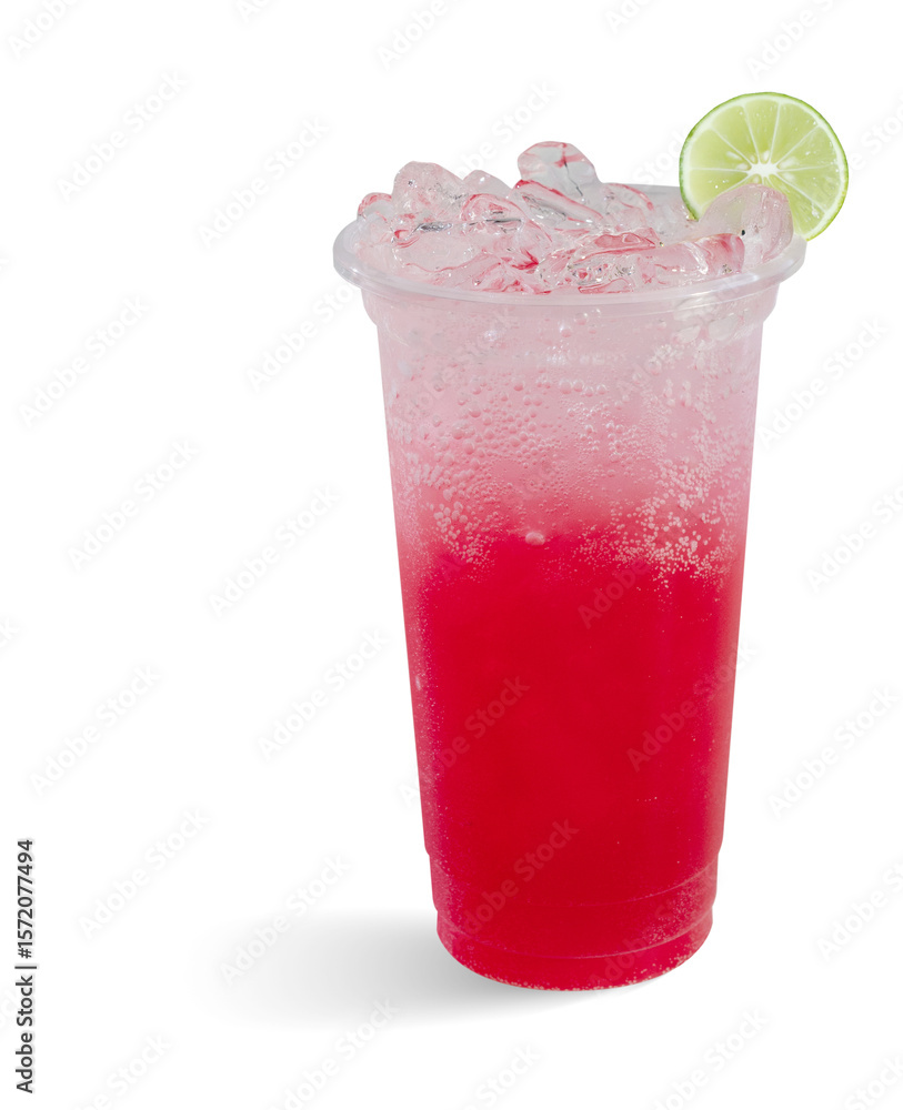 Lime Sala Syrup Soda, Red Lime Soda or Sparkling pink lemonade with ice and lime Lime Sala Syrup Soda, Red Lime Soda or Sparkling pink lemonade with ice and lime