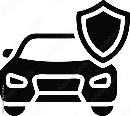 Car protection insurance icon