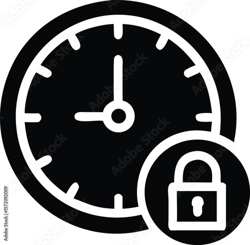 Time security protection and confidentiality icon