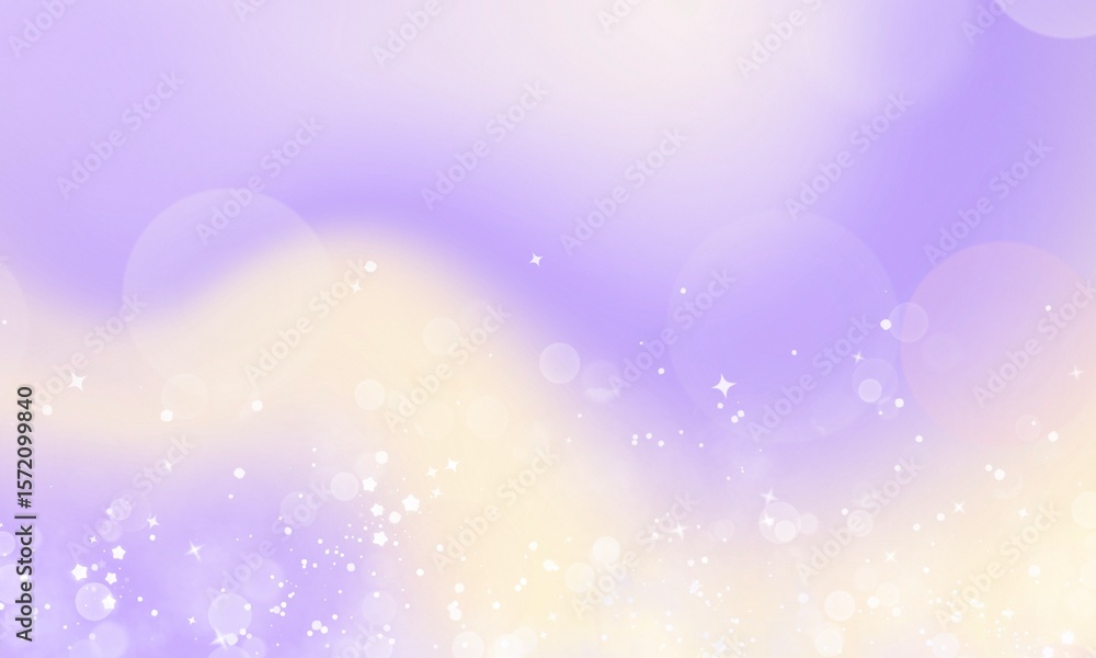 Fototapeta premium Pastel Gradient Background Stars And Bokeh Glitter Abstract Shape