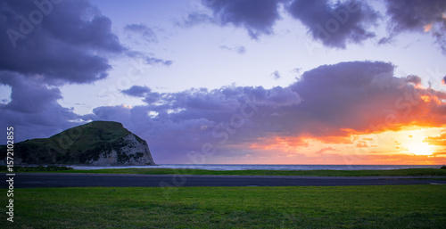 sunset over the river