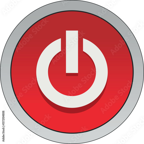 Power On/Off Icon - Flat Toggle Switch Vector for UI, Devices & Manuals (Editable EPS/PNG)