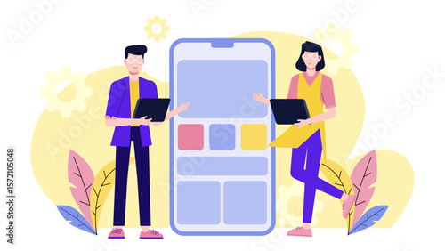Legal Consultant Explaining Licensing Agreements flat vector illustration