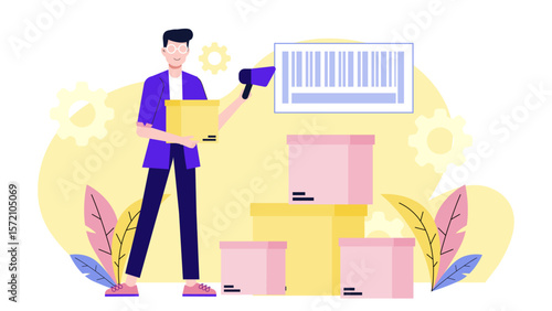 Digital Marketing Group Reviewing Conversion Analytics flat vector illustration